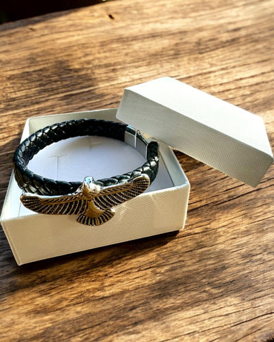 Herenarmband "SkyRider" – Leren Stijl met Karakter - mogelijkheid tot personalisatie met gravure