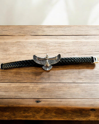 Herenarmband "SkyRider" – Leren Stijl met Karakter - mogelijkheid tot personalisatie met gravure