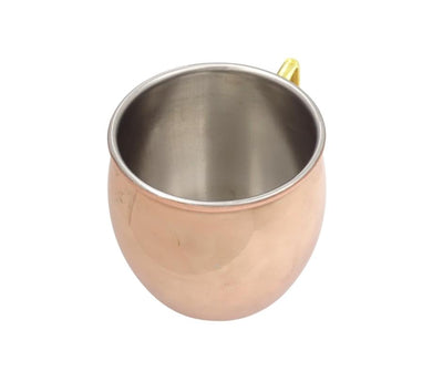 Koperkleurige mok van roestvrij staal 304 500ml met mogelijkheid tot personalisatie met gravure - ideaal als cadeau - hoogte 13,5 cm, koperkleur, model MM7012