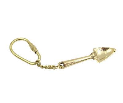 Messing sleutelhanger Spade KRT28 met mogelijkheid tot personalisatie met gravure