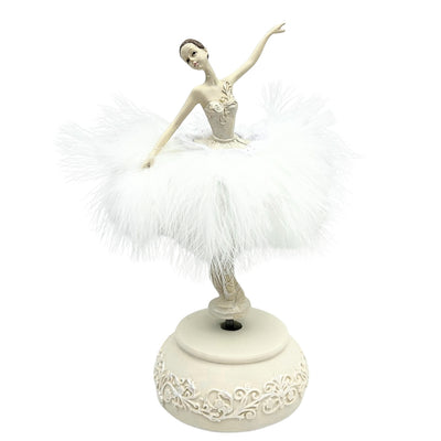 Muziekdoos ballerina Sneeuwkoningin beweegbaar 23,5 cm met gravure