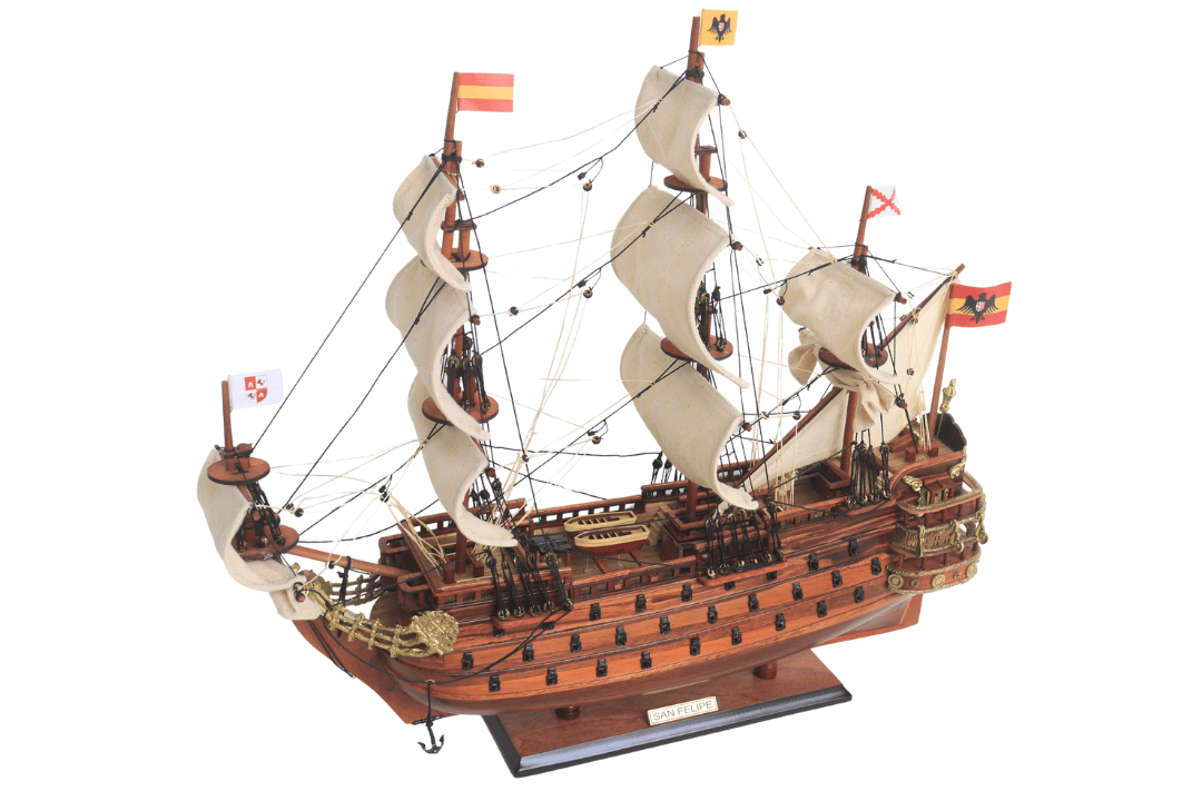 Exclusief model van het zeilschip San Felipe – SF4, mogelijkheid tot personalisatie door gravure