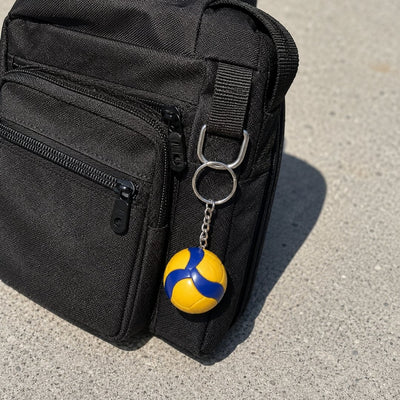 Sportieve sleutelhanger volleybal met gravure