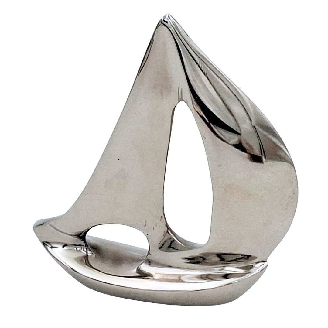 Elegant zilverkleurig aluminium jacht 12,5 cm met graveermogelijkheid