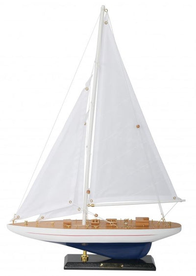 Houten jachtmodel Enterprise 49 cm met gepersonaliseerde gravure