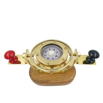 Retro kantelbaar scheepskompas NC1615 van messing met personaliseerbare gravure