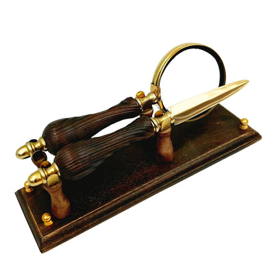 Stijlvolle retro bureauset met gravure