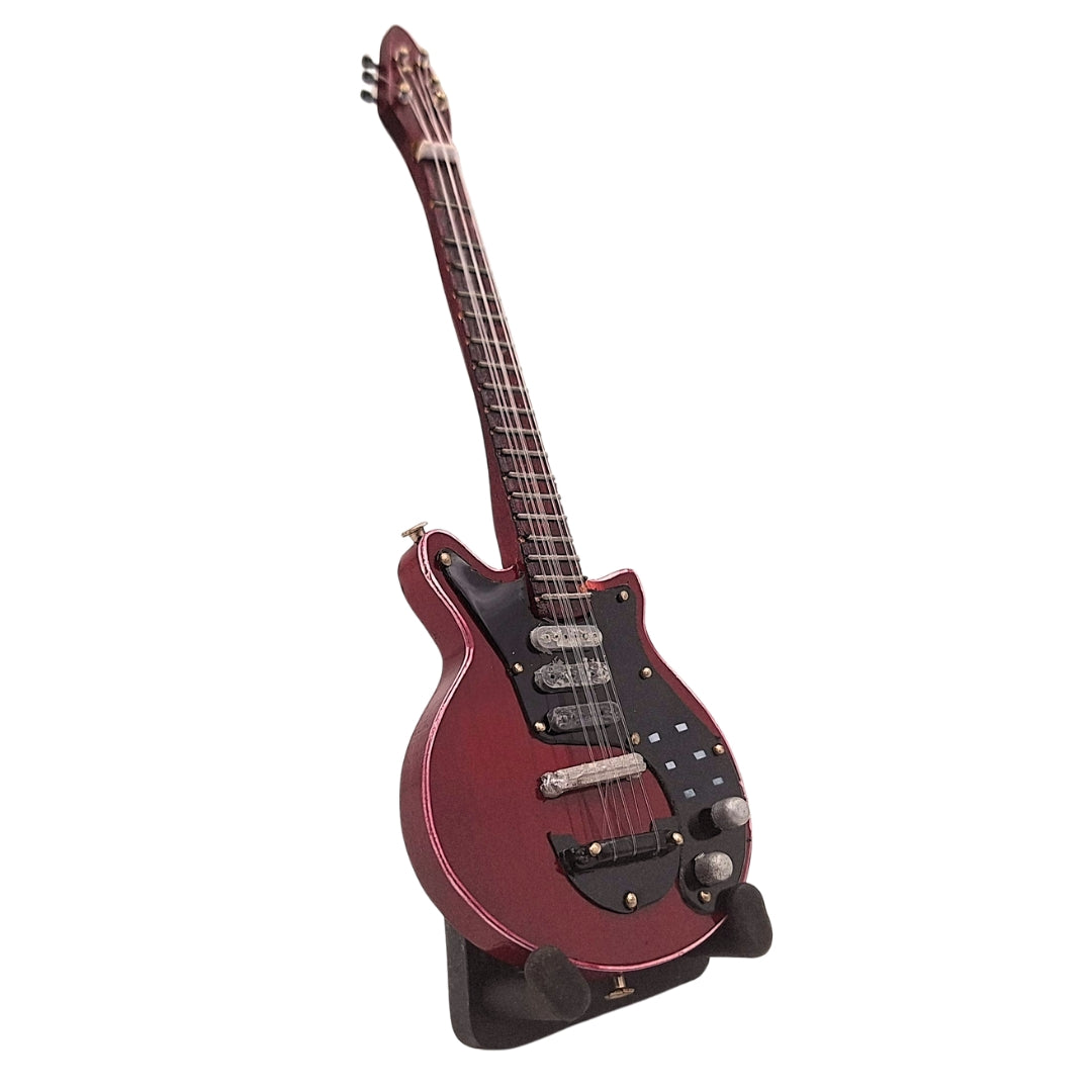 Mini-gitaar 15cm in Brian May-stijl met personaliseerbare gravure