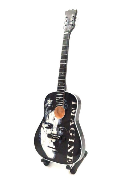 Decoratieve mini-gitaar van John Lennon The Beatles 24 cm met gepersonaliseerde gravure