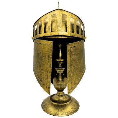 Decoratieve Griekse retrohelm van metaal in goudkleurige stijl