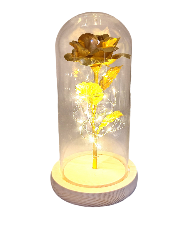 LED-nachtlampje Roos met mogelijkheid tot personalisatie door gravure, romantisch cadeau, hoogte 21,5 cm, zacht licht, ideale decoratie voor de slaapkamer