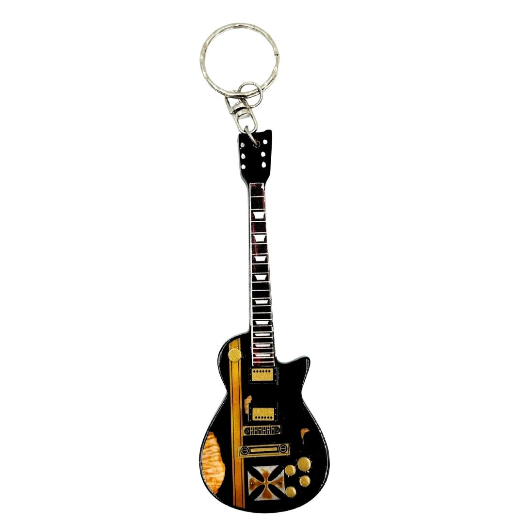 Sleutelhanger gitaar Metallica James Hetfield Iron Cross met mogelijkheid tot personalisatie met gravure