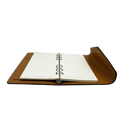 Elegante cadeauset met gepersonaliseerde gravure - leren A6-notitieboek met hoogwaardige pen in luxe geschenkdoos