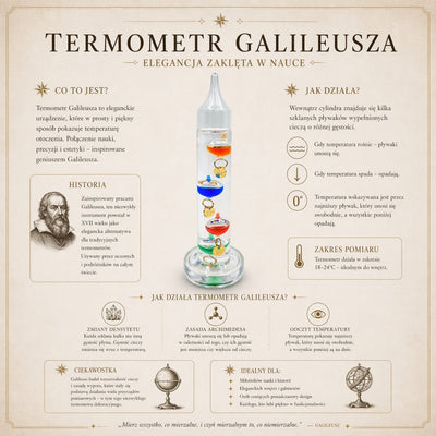 Galileithermometer Galileo met gepersonaliseerde gravure – elegante interieurdecoratie in glaskleur