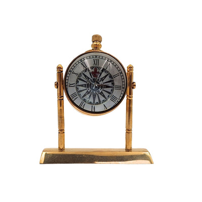 Messing maritieme bureauklok NC2963 met gepersonaliseerde gravure