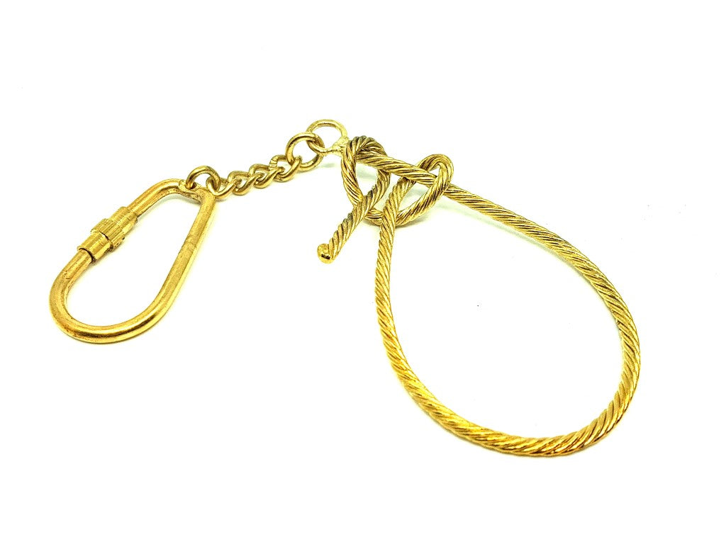 Sleutelhanger met enkele knoop, met mogelijkheid tot personalisatie door gravure