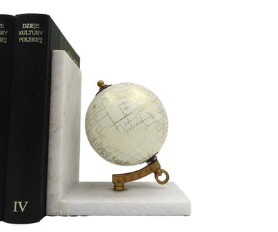 Marmeren boekensteunen Globes GLB-85 met gravure