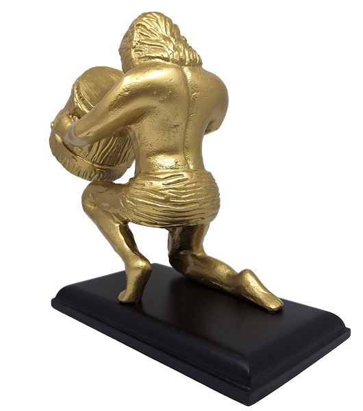 Gouden decoratief beeldje Waterman AQU2 met mogelijkheid tot personalisatie met gravure, ideaal cadeau voor elke gelegenheid, hoogte 18 cm, elegant ontwerp van aluminium