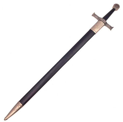 Stalen ridderzwaard 84 cm in schede - replica SW-114 met mogelijkheid tot personalisatie met gravure