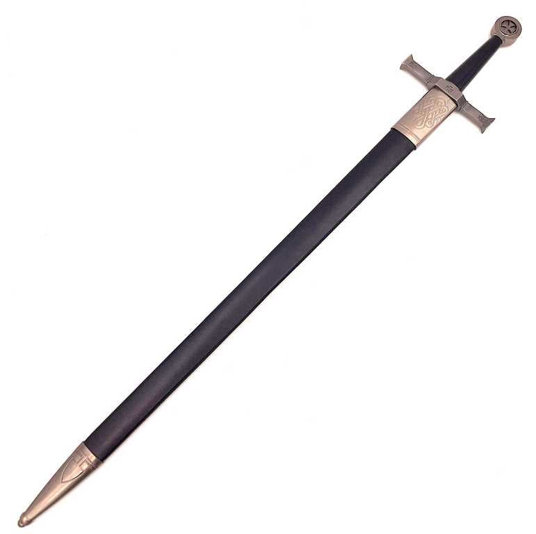 Stalen ridderzwaard 84 cm in schede - replica SW-114 met mogelijkheid tot personalisatie met gravure