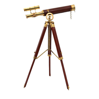 Messing telescoop op driepoot 57 cm met mogelijkheid tot personalisatie met gravure