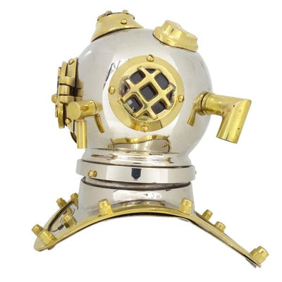 Messing duikhelm US Navy Mark IV met mogelijkheid tot personalisatie met gravure - ideaal cadeau voor elke gelegenheid, hoogte 20 cm, maritieme replica DIVER - DH93