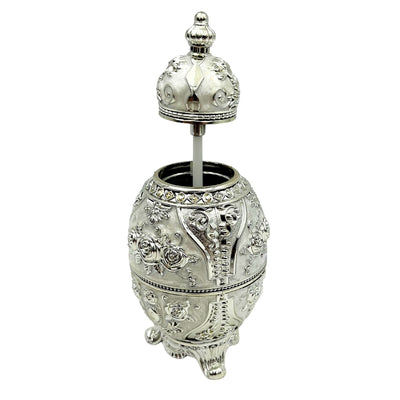 Zilveren Fabergé-ei, te openen, met graveermogelijkheid
