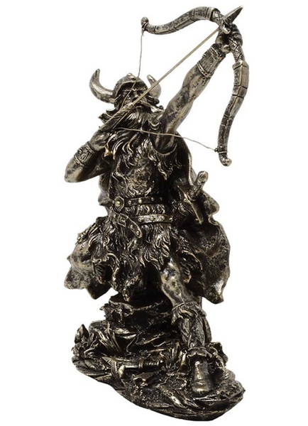 Decoratief beeldje Viking MC-23142 met mogelijkheid tot personalisatie met gravure, hoogte 19,5 cm, polyresin, ideaal als cadeau