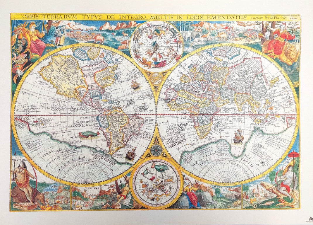 Wereldkaart Orbis Terrarum 1594