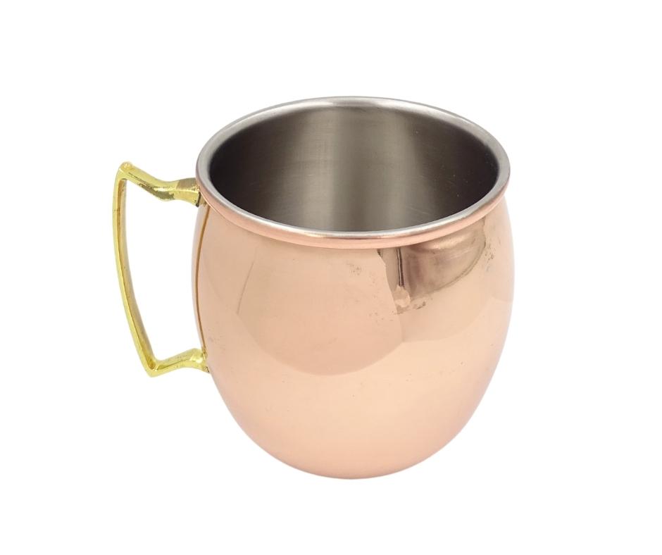 Koperkleurige mok van roestvrij staal 304 500ml met mogelijkheid tot personalisatie met gravure - ideaal als cadeau - hoogte 13,5 cm, koperkleur, model MM7012