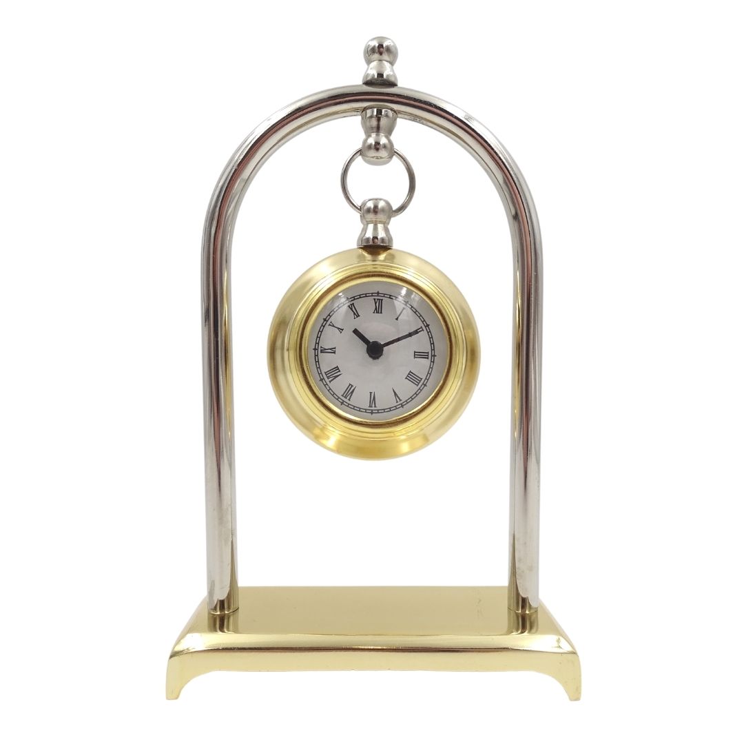Vintage retro schoorsteenklok M02, personaliseerbaar met gravure