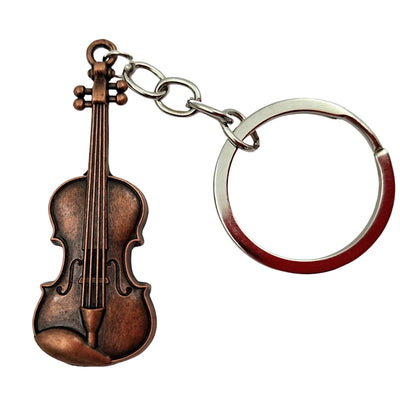 Muzikale metalen sleutelhanger viool MKT-0145