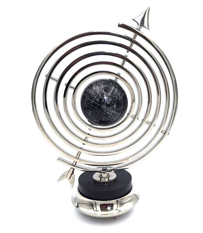 Sferisch astrolabium met wereldbol 44,5 cm - NI9117