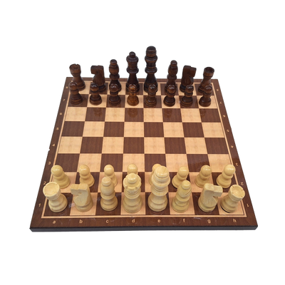 Groot houten schaakspel 37 x 37 cm met mogelijkheid tot personalisatie met gravure