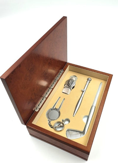 Personaliseerbare geschenkset voor golfliefhebbers