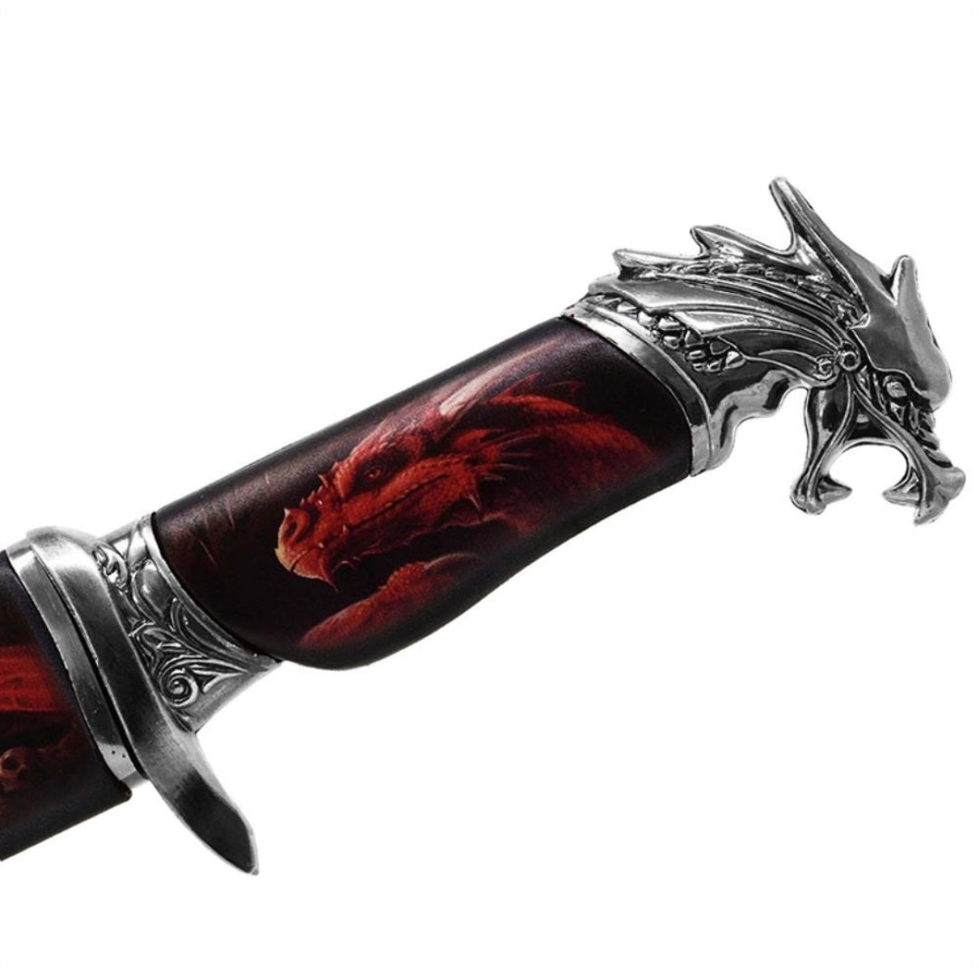 Decoratieve stalen dolk met drakenhandvat