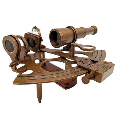 Grote messing sextant met mogelijkheid tot personalisatie met gravure