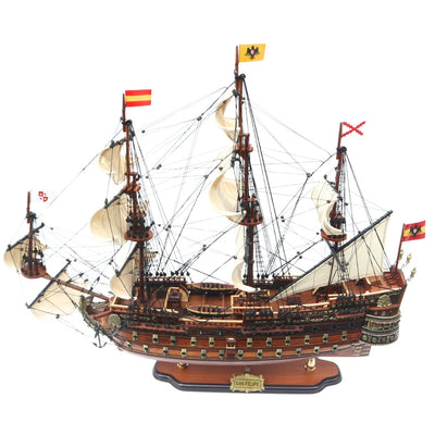 Model van het zeilschip San Felipe 80cm, mogelijkheid tot personalisatie door gravure