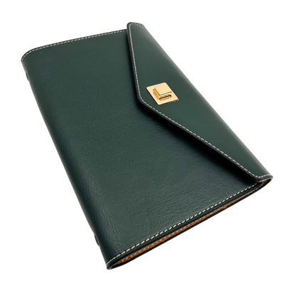 Elegante cadeauset met gepersonaliseerde gravure - leren A6-notitieboek met hoogwaardige pen in luxe geschenkdoos