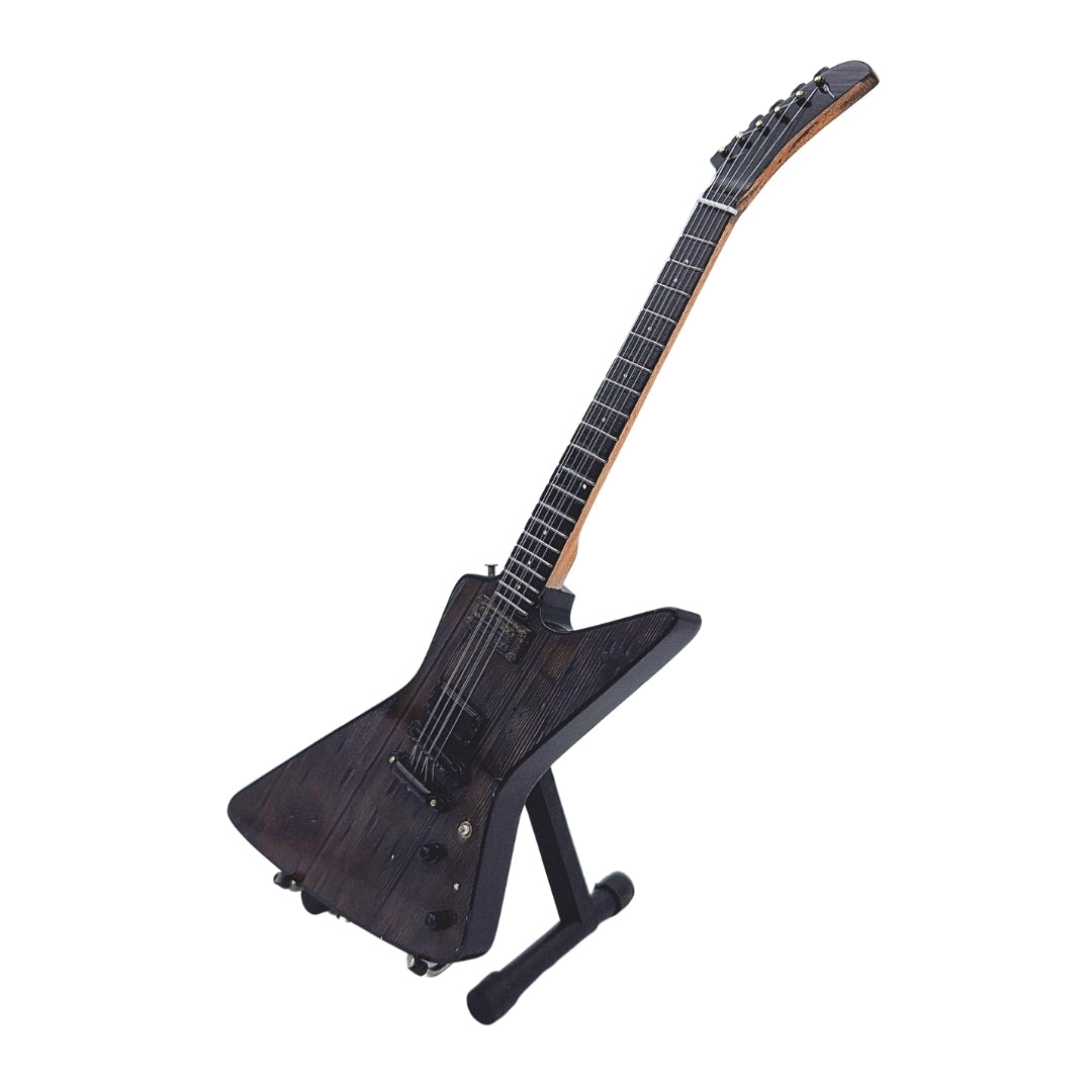Minigitaar Metallica James Hetfield MGT-8860 met gravure - Mahoniehouten decoratie 27,5 cm als cadeau voor rockfans en verzamelaars