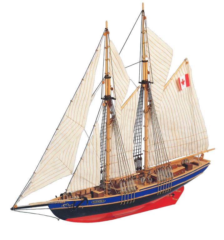 Bluenose II – schoener - houten bouwmodel om te lijmen