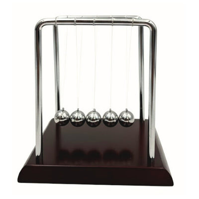 Elegante Newtonkogels met gravure - hout en metaal