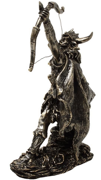 Decoratief beeldje Viking MC-23142 met mogelijkheid tot personalisatie met gravure, hoogte 19,5 cm, polyresin, ideaal als cadeau