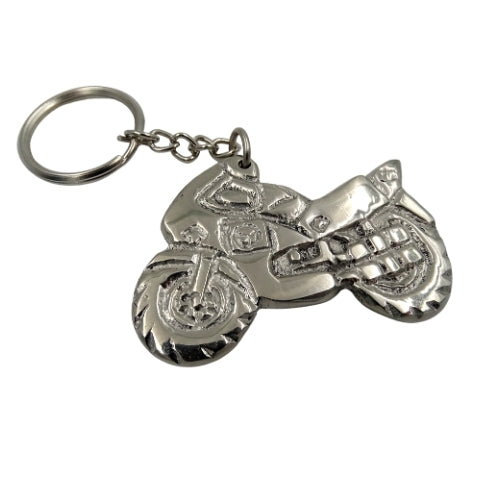 Metalen motorfietssleutelhanger MT203 met mogelijkheid tot personalisatie met gravure