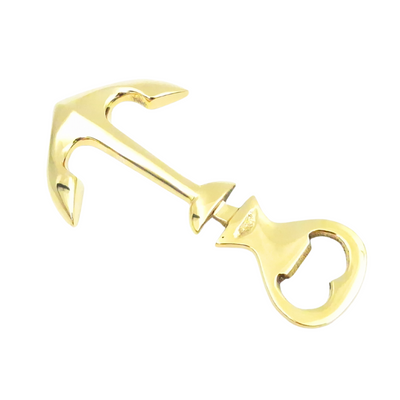 Messing opener in de vorm van een anker met mogelijkheid tot personalisatie met gravure