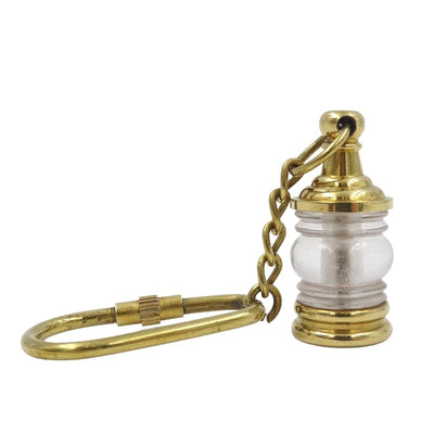 Zeillamp-sleutelhanger Key-0118 van messing en glas, goud, gepersonaliseerde gravure, ideaal als cadeau, afmetingen 11 x 2 x 2 cm