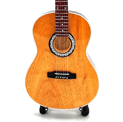 Mini klassieke gitaar met gravure - houten mahoniehouten decoratie 25 cm
