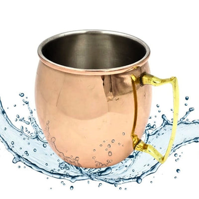 Koperkleurige mok van roestvrij staal 304 500ml met mogelijkheid tot personalisatie met gravure - ideaal als cadeau - hoogte 13,5 cm, koperkleur, model MM7012