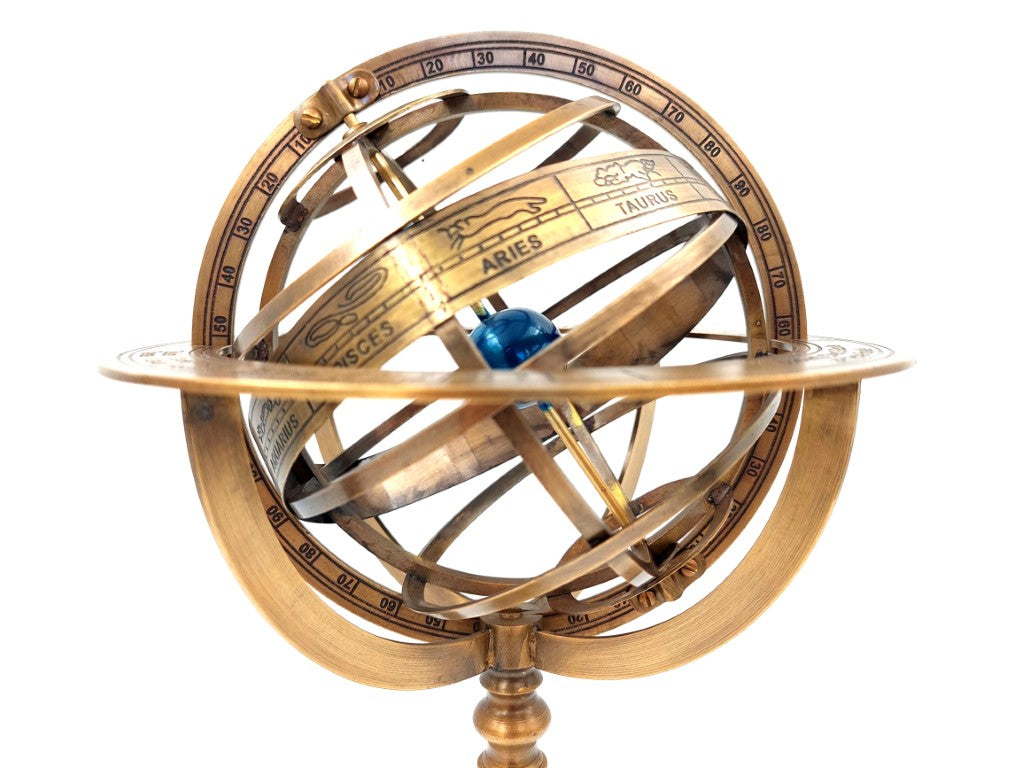 Messing sferisch astrolabium 39cm met mogelijkheid tot personalisatie door gravure