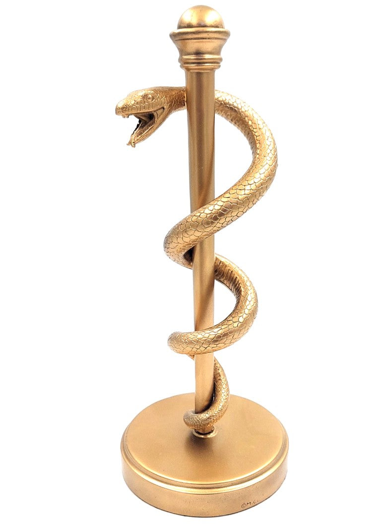 Gouden esculaap 30cm met mogelijkheid tot personalisatie met gravure